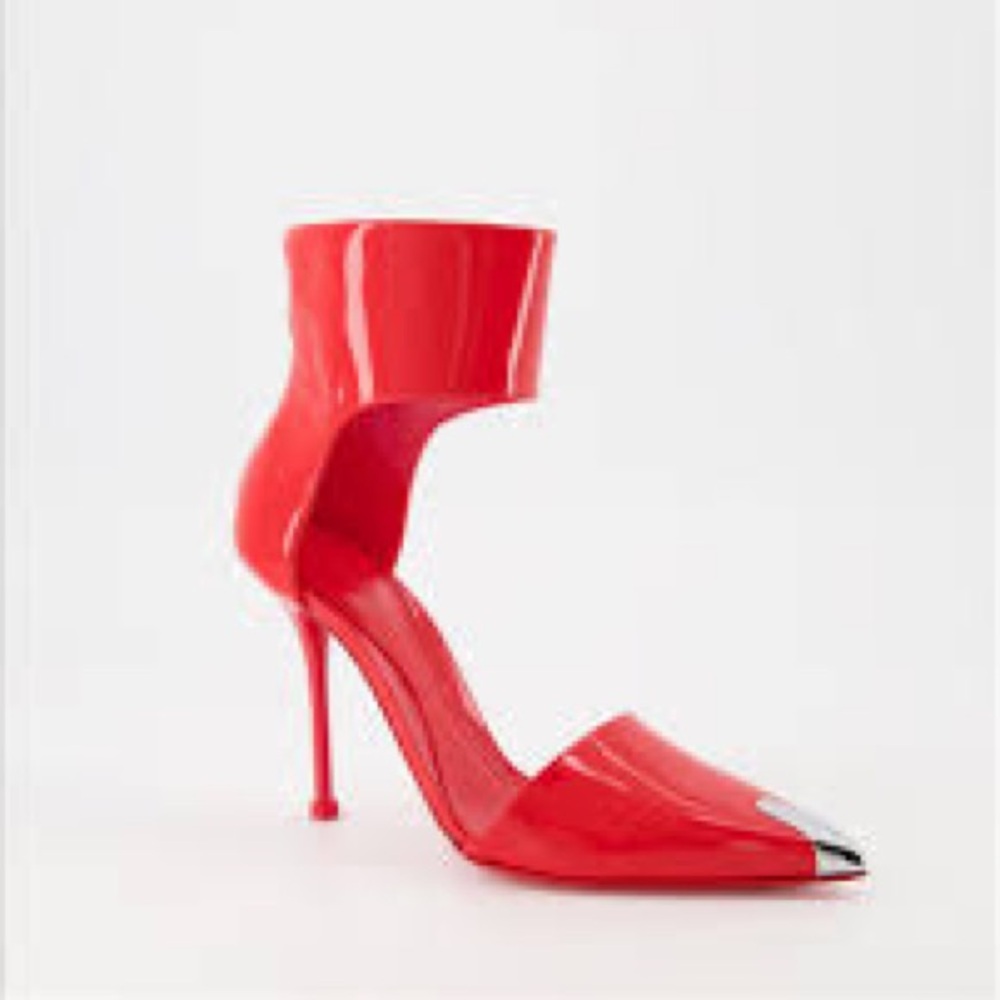 Alexander McQueen Red Patten Leather  Heels